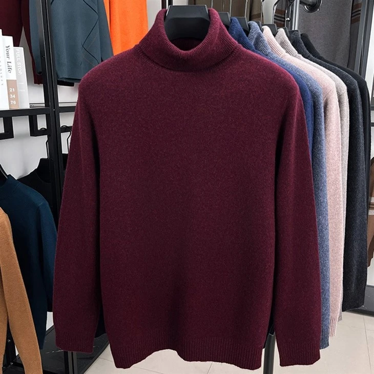 Mens Wool Mock Turtleneck Sweater China
